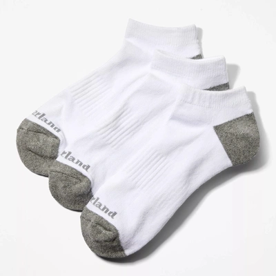 Timberland Men's 3-pack Ridgevale Core Full-cushion No-show Socks In White
