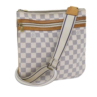 Pre-owned Louis Vuitton Bosphore Canvas Shoulder Bag () In White