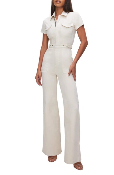 Good American Fit For Success Jumpsuit In Bone01