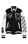 Off-white Cryst Moon Phase Varsity Jacket In Mixed Colours