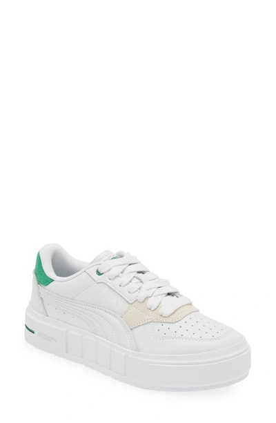 Puma Cali Court Match Sneaker In  White-archive Green