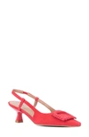 Aquatalia Arabella Kitten Heel Slingback Pump In Raspberry