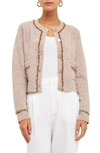 ENDLESS ROSE ENDLESS ROSE SEQUIN TRIM CARDIGAN