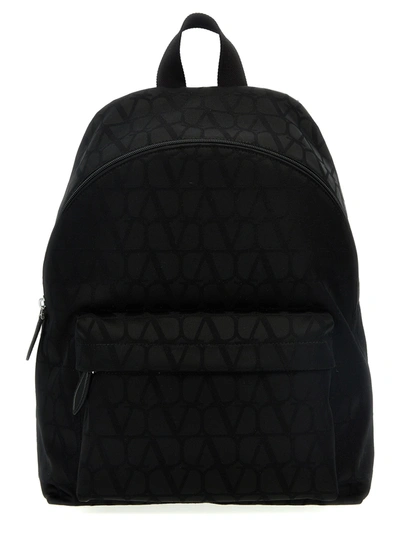 Valentino Garavani Toile Iconographe Backpacks Black