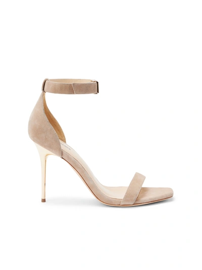 L Agence Thea Sandal In Macaroon Suede