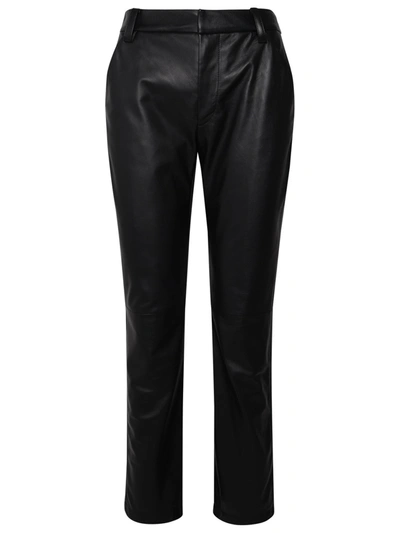 Ferrari Black Leather Trousers