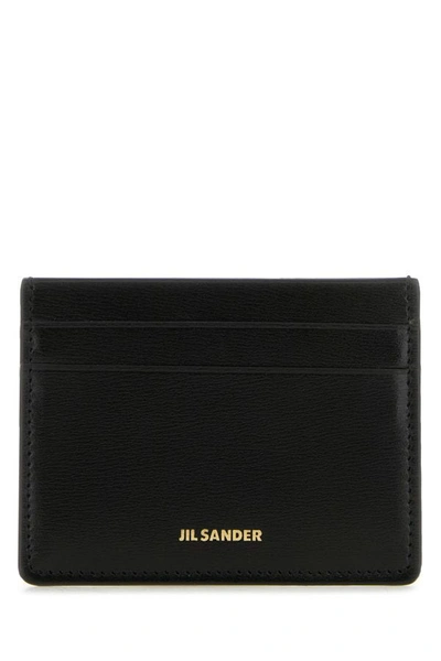 Jil Sander Woman Black Leather Card Holder