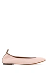 Lanvin Womens Pink Ballerina Elasticated Patent-leather Pumps