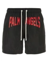 PALM ANGELS PALM ANGELS MAN BLACK POLYESTER SWIMMING SHORTS
