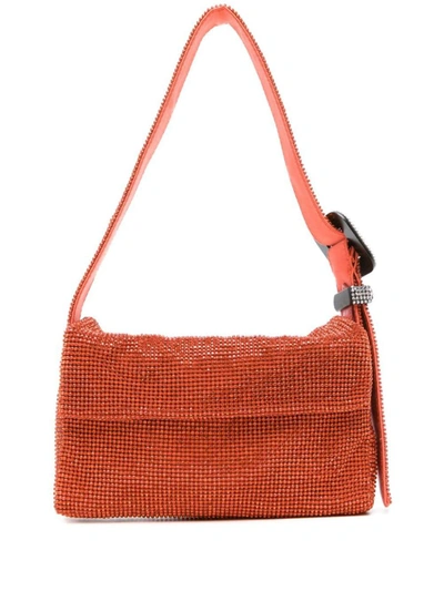 Benedetta Bruzziches Vitty La Mignon Crystal-embellished Mini Bag In Orange