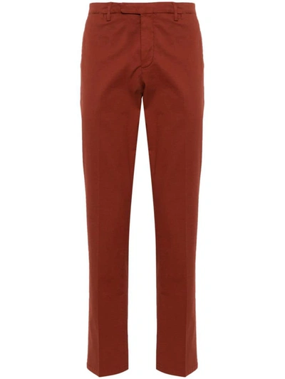 Boglioli Cotton Trousers In Red