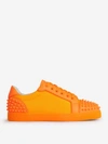 Christian Louboutin Seavaste 2 Orlato Sneakers In Orange Leather In Fluorescent Orange