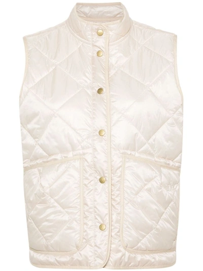 Fay Quilted Padded Gilet In Blanco
