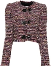 Isabel Marant Gradilia Cropped Wool-blend Jacket In Purple