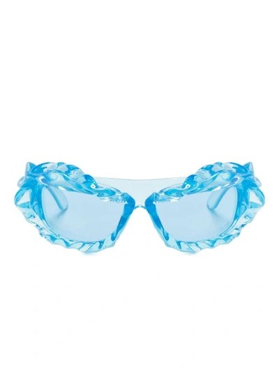 Ottolinger Geometric Frame Sunglasses In Blue