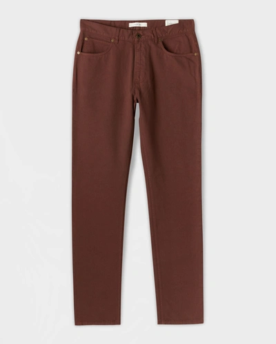 Reid Bedford 5 Pocket Pant In Maroon