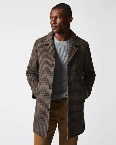 Reid Cooper Coat In Charcoal/tan