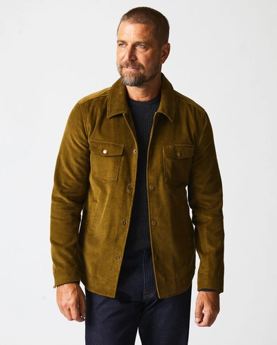 Reid Corduroy Mo Shirt Jacket In Olive
