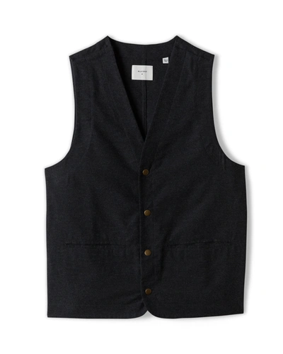 Reid Cotton Cashmere Vest In Charcoal