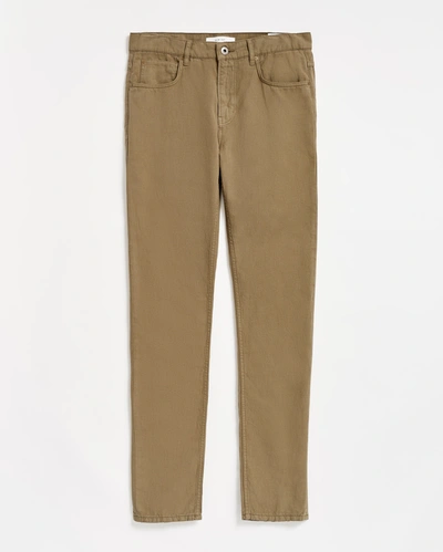 Reid Cotton Linen 5 Pocket Pant In Moss