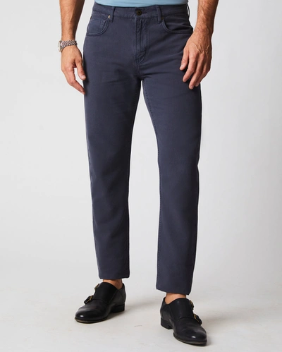 Reid Cotton Linen 5 Pocket Pant In Carbon Blue