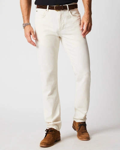 Reid Cotton Linen 5 Pocket Pant In Eggshell