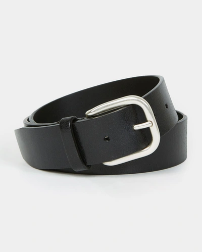 Billy Reid, Inc Distressed Leather Belt In Black