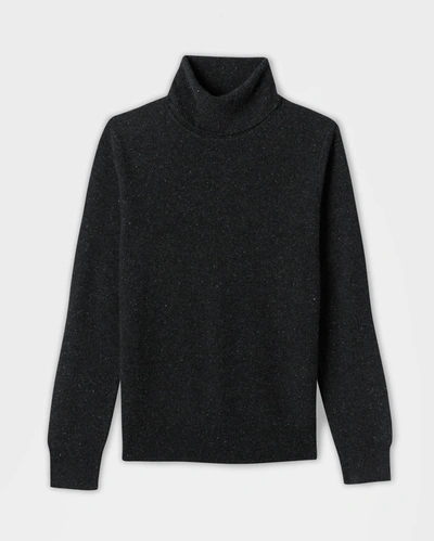 Reid Donegal Cashmere Turtleneck In Black