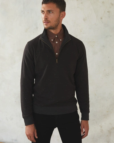 Reid Donegal Half Zip In Charcoal