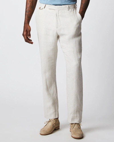 Reid Flat Front Trouser In Natural