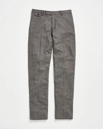 Reid Flat Front Trouser In Charcoal Grey