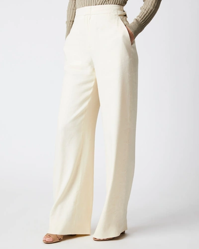 Reid Gable Wide Leg Trouser In Tinted White