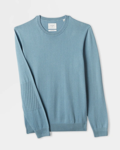 Reid Garment Dyed Jumper In Denim Blue