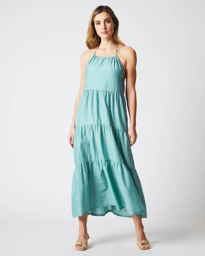 Reid Halter Dress In Denim Blue