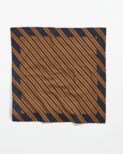 Reid Heirloom Stripe Bandana In Black/gold