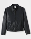 Reid Leather Cafe Racer In Black