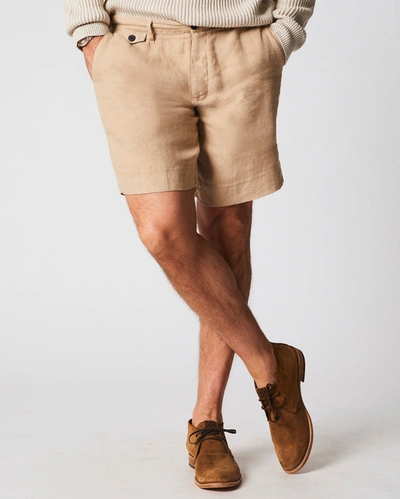 Reid Linen Moore Short In Khaki