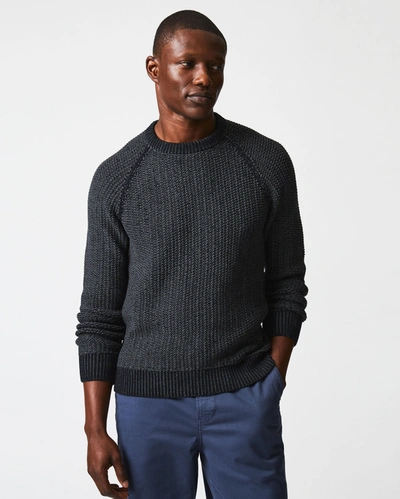 Reid Marled Crewneck Sweater In Black