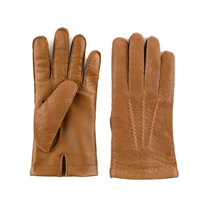 Billy Reid Mens Leather Gloves In Cigar