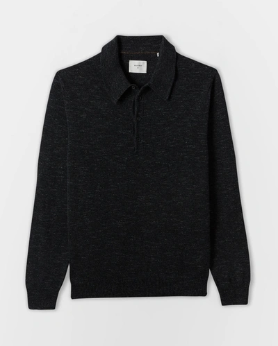 Reid Mouline Ls Polo In Black