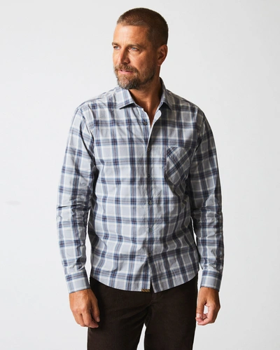 Billy Reid Plaid John T Shirt In Grey