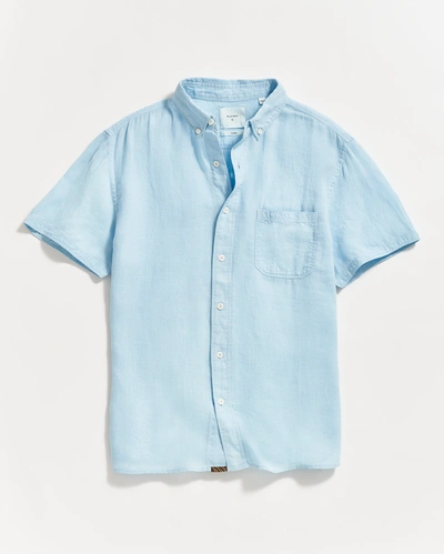 Reid S/s Linen Tuscumbia Shirt Bd In Sea Blue