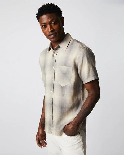 Reid S/s Tuscumbia Shirt In Oyster/grey