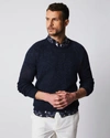Reid Seed Stitch Sweater In Navy