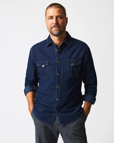 Billy Reid, Inc Shoals Denim Shirt In Double Dye