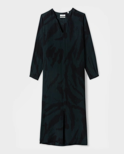 Reid Silk Maxi Dress In Darkest Spruce