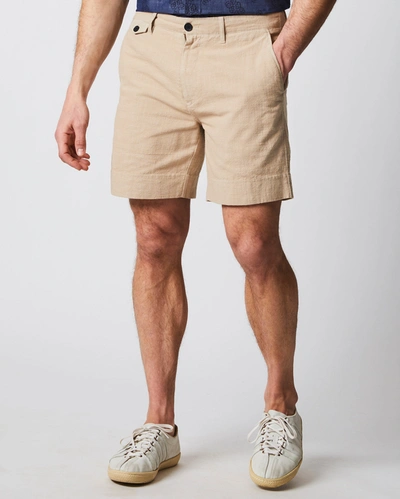 Reid Slub Cotton Short In Khaki