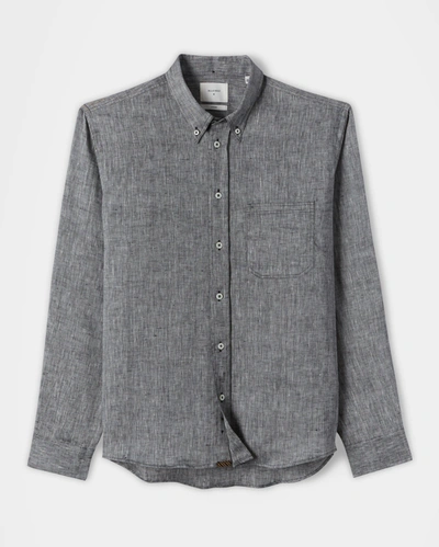 Reid Tuscumbia Linen Shirt In Gray