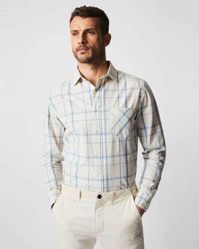 Reid Tuscumbia Shirt In Tinted White/denim Blue