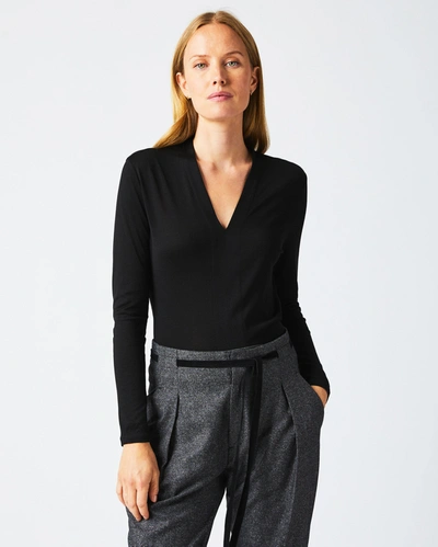 Reid V Neck Knit In Black